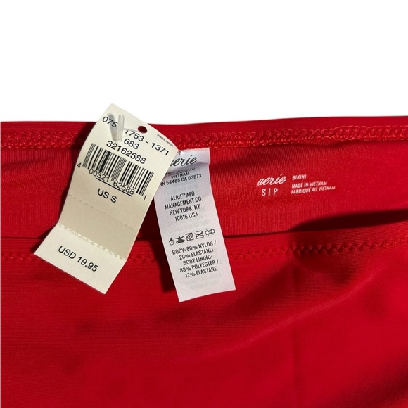 NWT Aerie American Eagle Bikini Bottom Red‎ Size Small - Picture 3 of 5